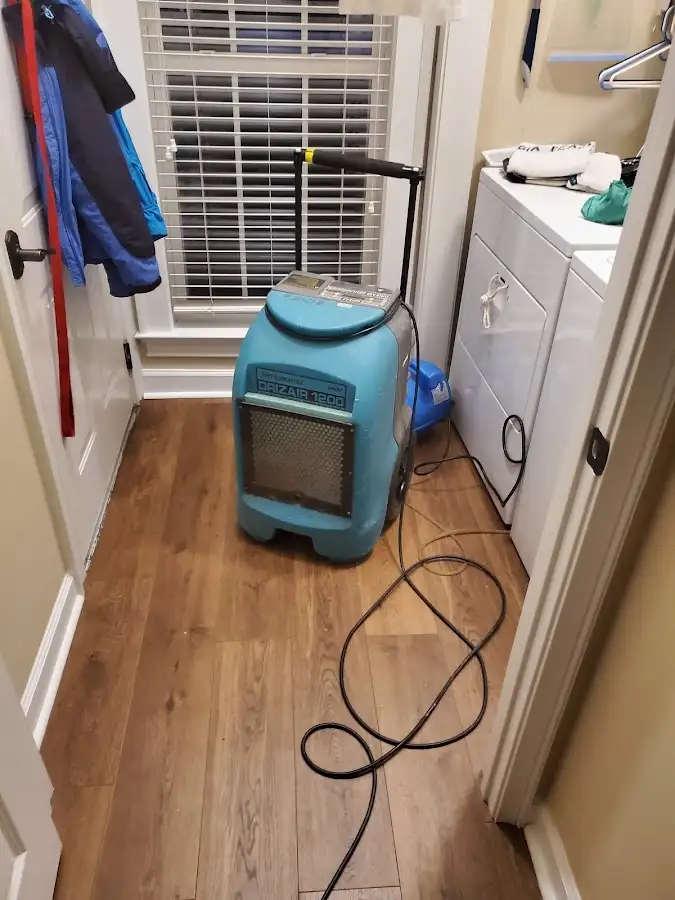 Commercial dehumidifier deployed for Flood Damage Cleanup in Sandston
